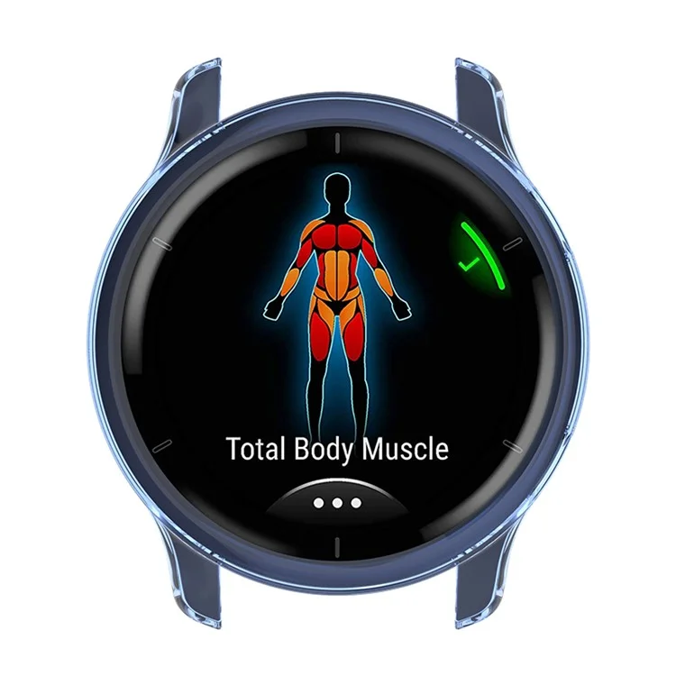 Half Coverage Hollowed Scratch-Free Soft TPU Edge Protective Case Watch for Garmin Venu 2 - Transparent Blue