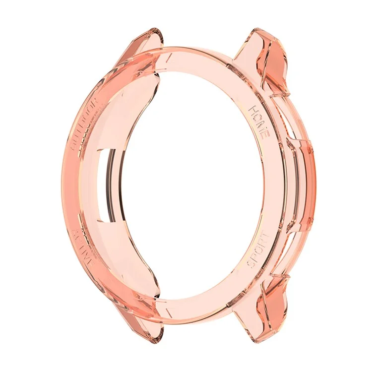 TPU Soft TPU HD Clear Half-pack Holteed Anti-Fall Cover For Xiaomi Watch Color 2 - Naranja Transparente