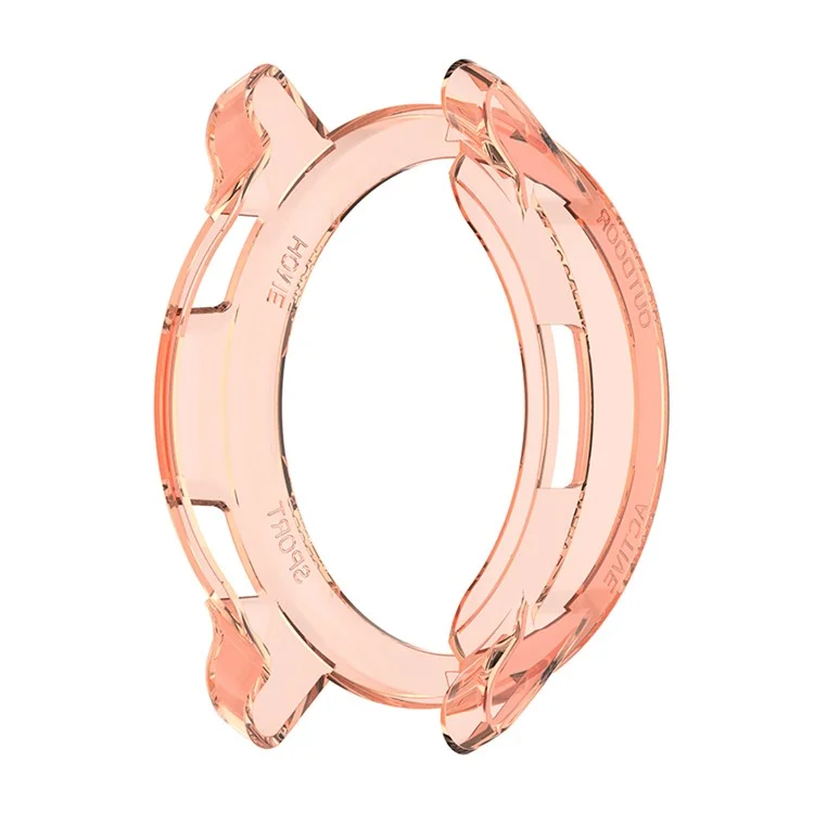 TPU Soft TPU HD Clear Half-pack Holteed Anti-Fall Cover For Xiaomi Watch Color 2 - Naranja Transparente