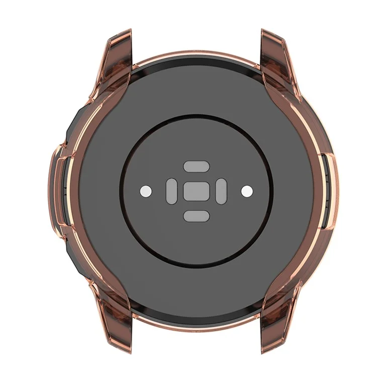 TPU Soft TPU HD Clear Half-pack Holteed Anti-Fall Cover For Xiaomi Watch Color 2 - Naranja Transparente