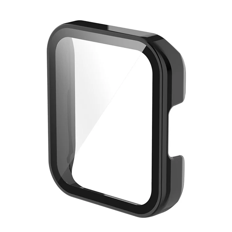 Étui de protection dur pour PC HD Clear Full Cover avec protecteur d'écran en verre trempé pour Xiaomi Redmi Watch 2 - Noir