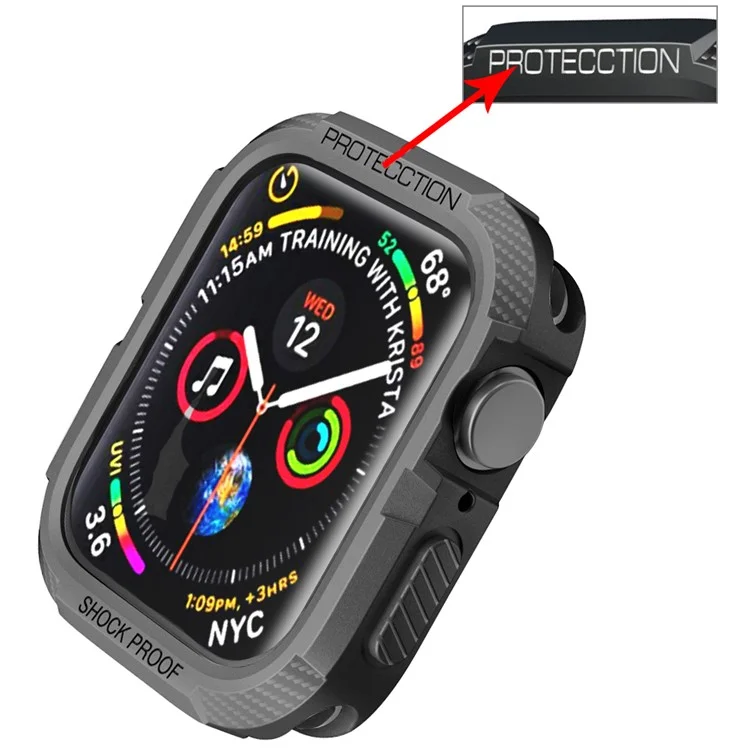 Мягкий защитный TPU-чехол для Apple Watch Series 9 / 8 / 7 45mm / 6 / 5 / 4 / SE 44mm - Серый