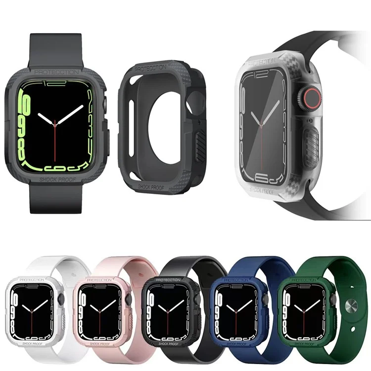 Мягкий защитный TPU-чехол для Apple Watch Series 9 / 8 / 7 45mm / 6 / 5 / 4 / SE 44mm - Серый