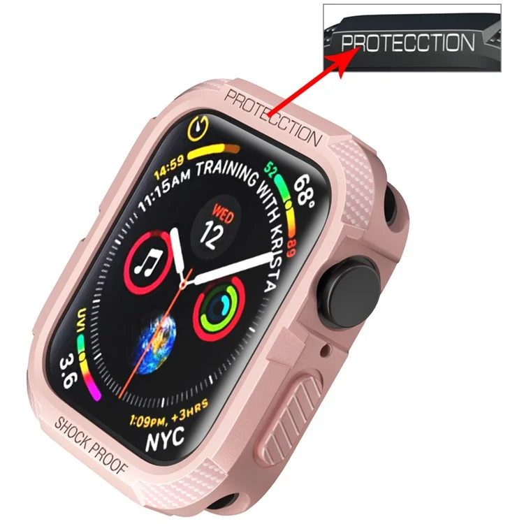 Anti-drop Full Protection Soft TPU Smart Watch Case Cover for Apple Watch Series 9 / 8 / 7 45mm / 6 / 5 / 4 / SE 44mm - Pink
