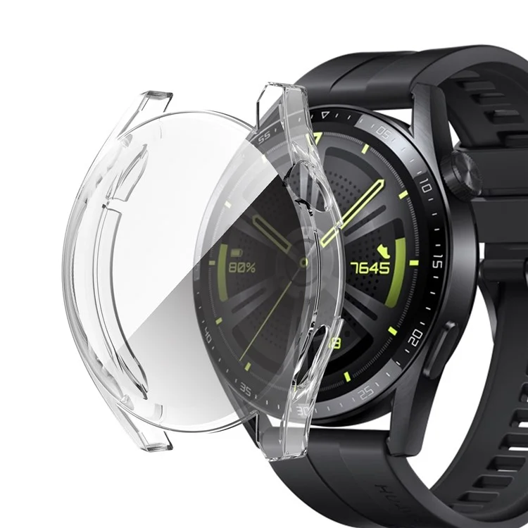 Clear Full Coverage Scratch-resistant TPU Watch Case Protective Cover for Huawei Watch GT 3 42mm - Transparent White