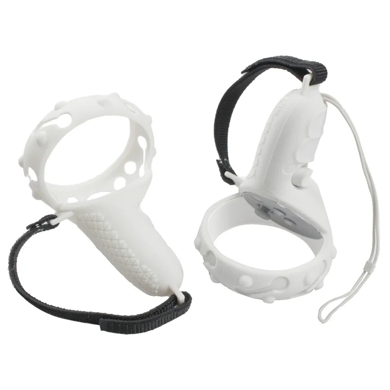 1 Paio Di Copertura Con Impugnatura Di Protezione In Silicone Per Oculus Quest 2 Custodia Per Manicotto Per Impugnatura Del Regolatore VR - Bianco
