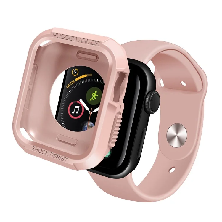 TPU Smart Watch Cover Flexible Rugged Protector Case for Apple Watch SE / SE (2022) / Series 6 / 5 / 4 40mm - Pink