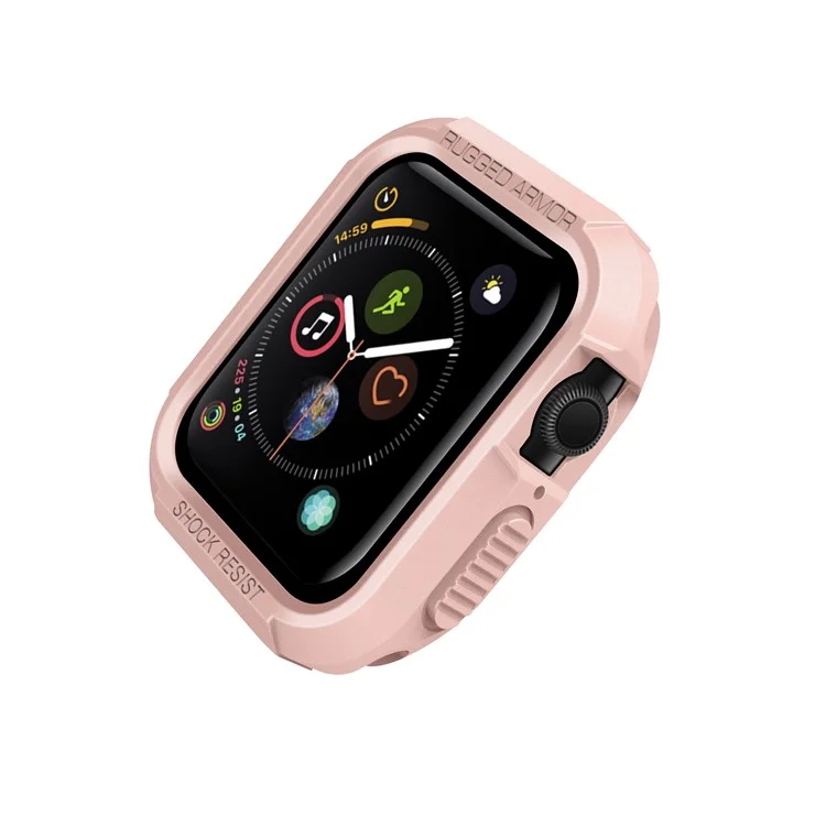 TPU Smart Watch Cover Flexible Rugged Protector Case for Apple Watch SE / SE (2022) / Series 6 / 5 / 4 40mm - Pink
