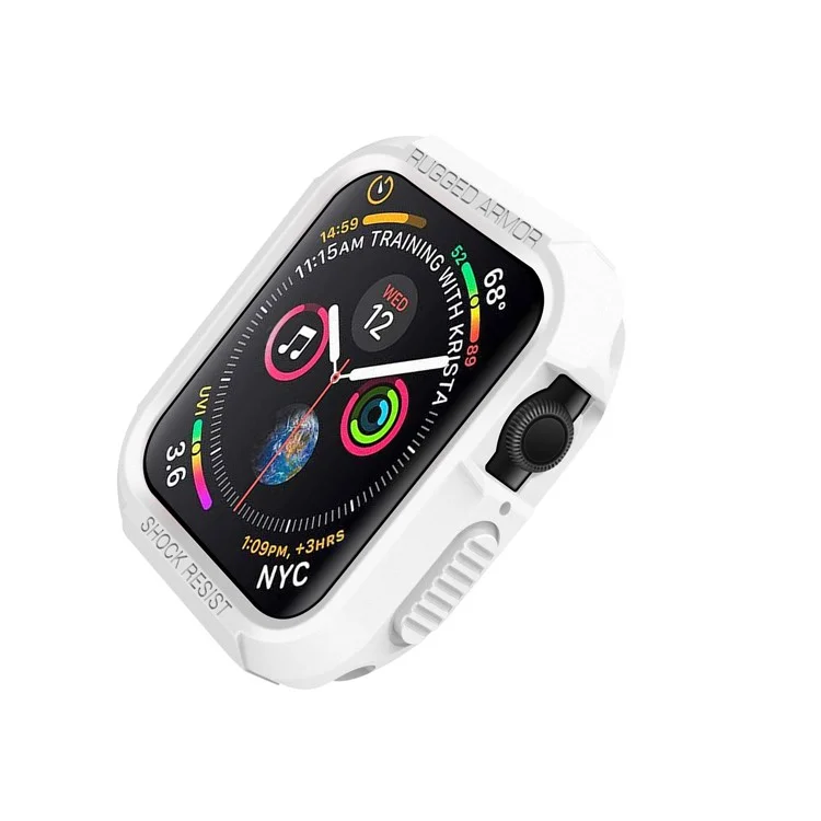 TPU Smart Watch Cover Anti-Impact Protector Case for Apple Watch Series 9 / 8 / 7 45mm - White