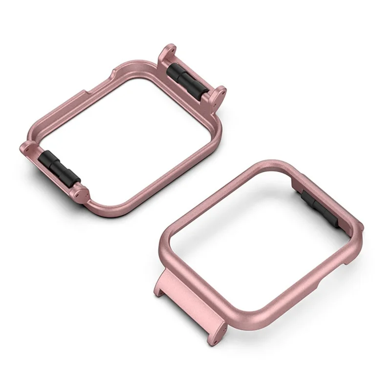 Anti-Impact Watch Metal Frame Case Protective Shell for Xiaomi Redmi Watch 2 - Rose Pink