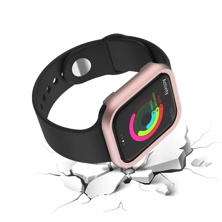 Aluminium Alloy Watch Case Frame Cover for Apple Watch SE / SE (2022) 40mm / Series 6 / 5 / 4 40mm - Pink