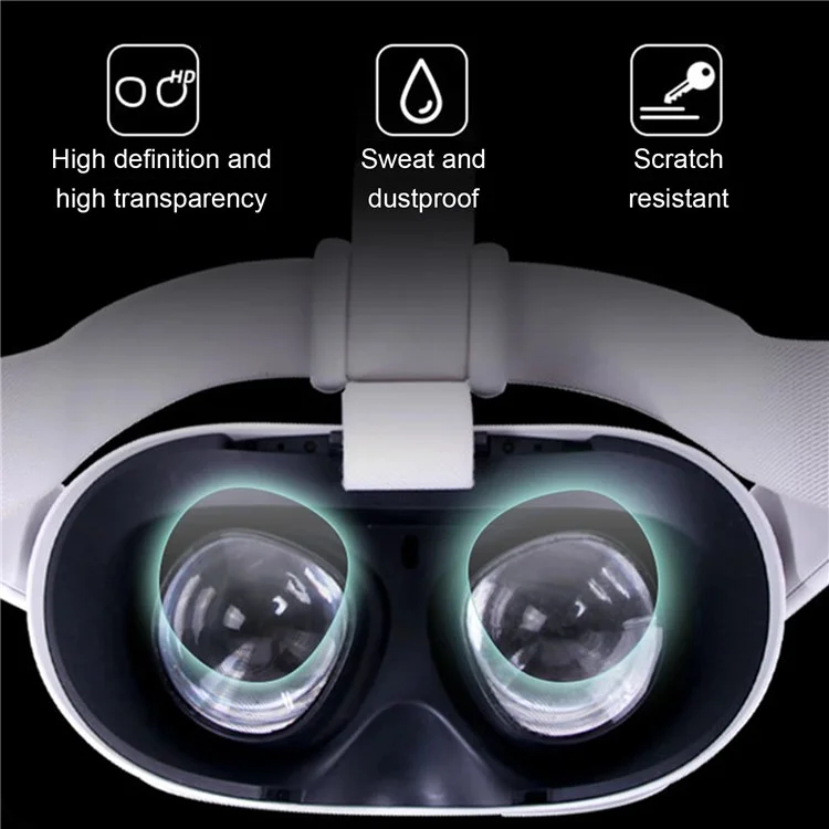Hifylux Q2-FF6 4pcs Protection d'écran Souple en TPU Haute Définition pour Lentilles de Lunettes VR Oculus Quest 2