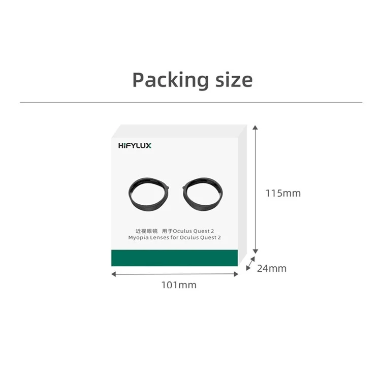 HIFYLUX QF11 1 Pair -1.5D Myopia Lenses Nearsighted Corrective Aspherical Resin Glasses Lenses for Oculus Quest 2