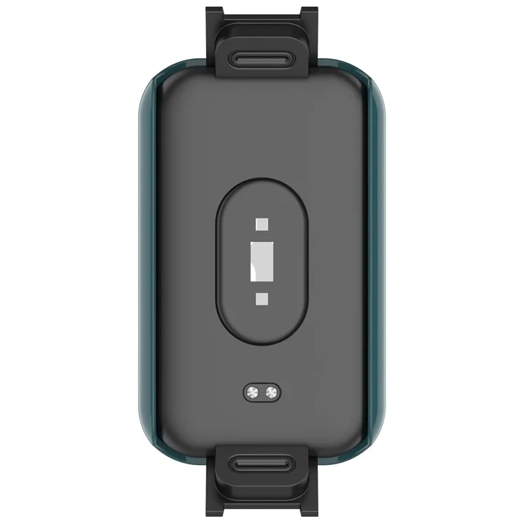 Intégré avec protecteur d'écran en verre trempé Anti-chute Boîtier de montre en PC pour Xiaomi Redmi Smart Band Pro - Vert foncé