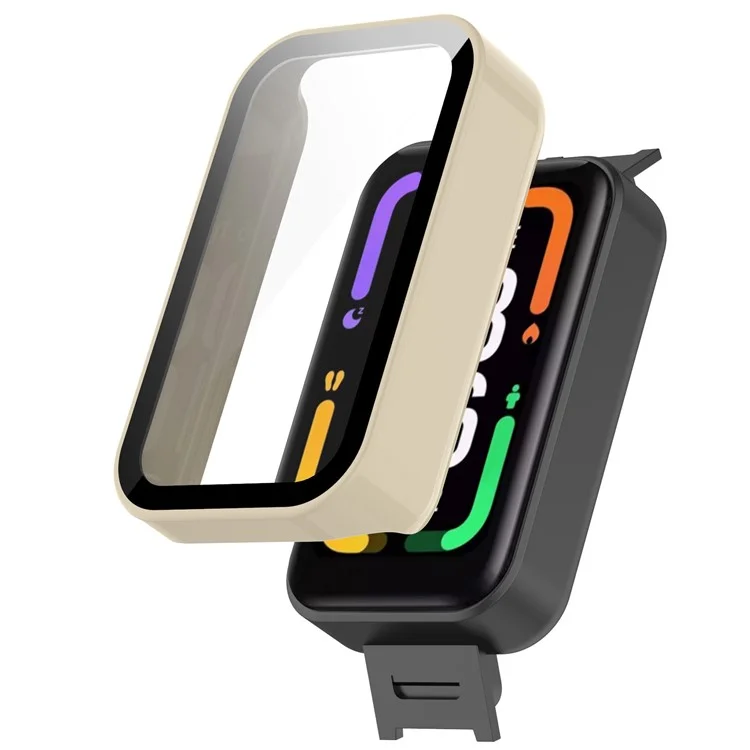 Cas De Montre PC Anti-goutte De Protection Anti-goutte De Verre De Verre Trempé Pour Xiaomi Redmi Smart Band Band Pro - Ivoire
