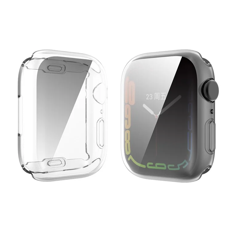 Enkay Hat Prince Clear Soft TPU Smart Watch Case Com 9H Protetor de Tela de Vidro Temperado Para Apple Watch Series 7 41mm