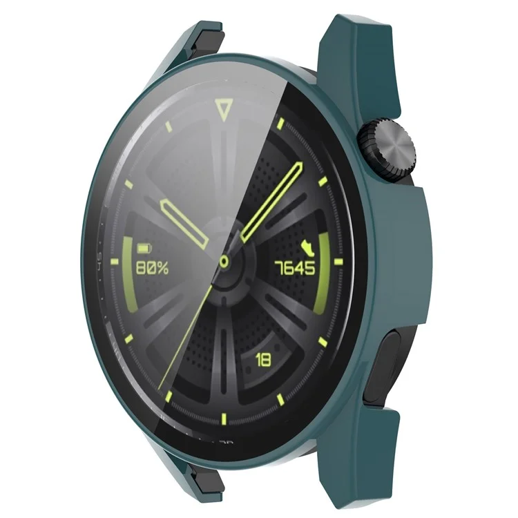 Harter PC-Rahmen + Panzerglas-Displayschutz 2-in-1-Uhrengehäuse für Huawei Watch GT 3 42mm - Dunkelgrün