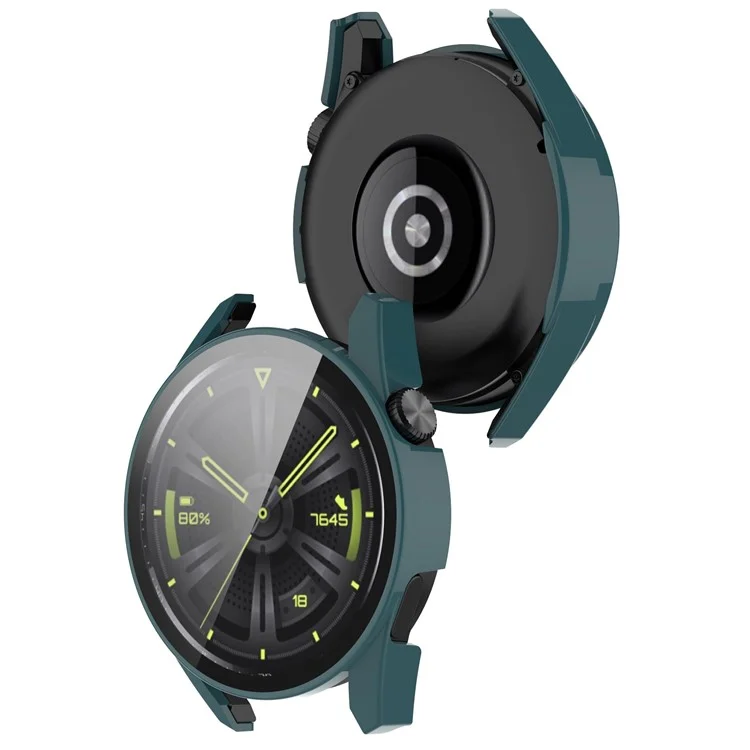 Harter PC-Rahmen + Panzerglas-Displayschutz 2-in-1-Uhrengehäuse für Huawei Watch GT 3 42mm - Dunkelgrün