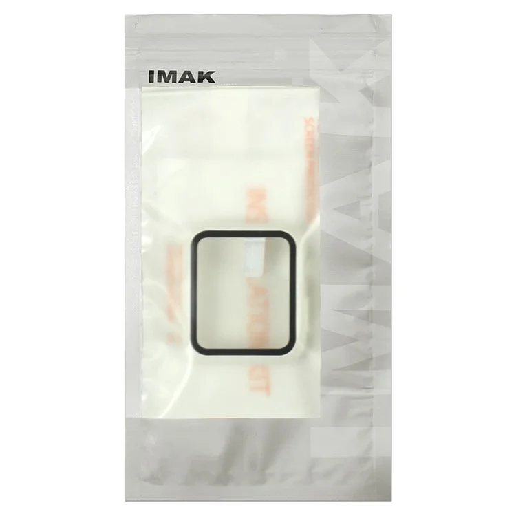 IMAK Drop-Proof Hard PC Case with HD Tempered Glass Film for Apple Watch Series 9 / 8 / 7 41mm - Black