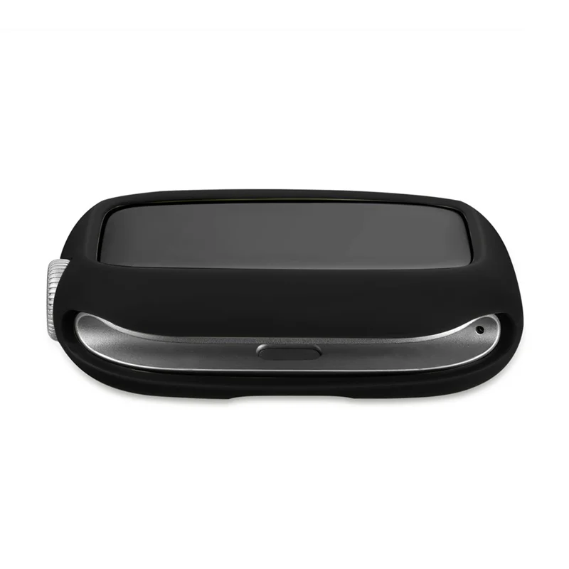 Soft TPU Smart Watch Protective Case Shell with Enclosed Button for Apple Watch Series 9 / 8 / 7 45mm - Black / Red