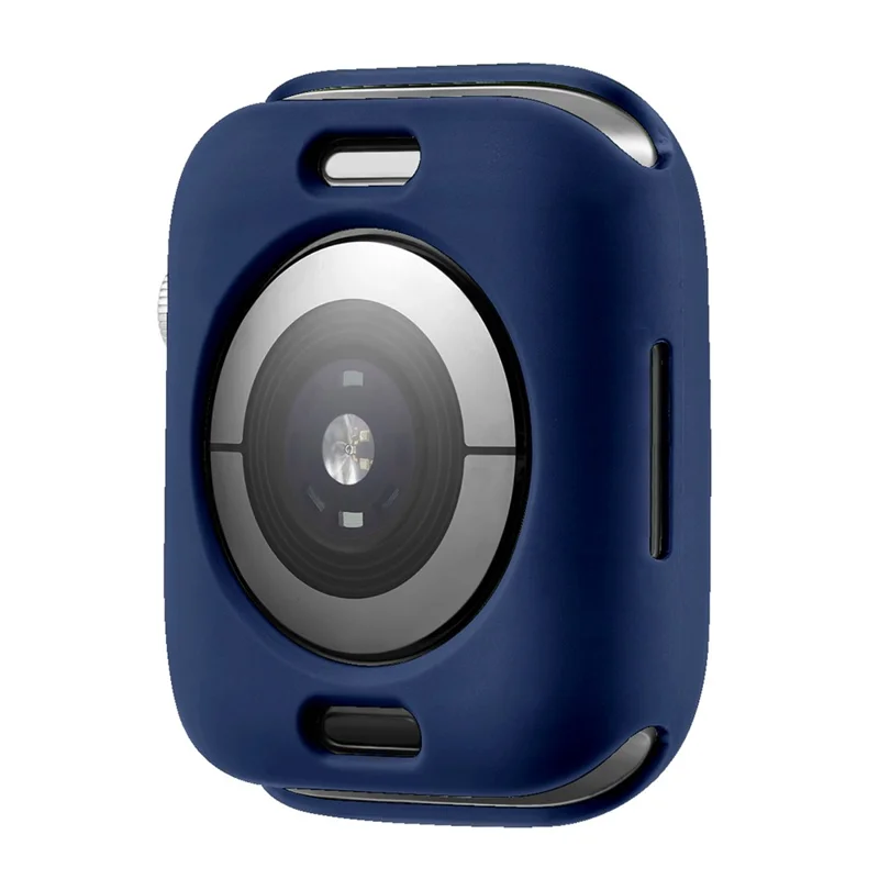 Soft TPU Smart Watch Protective Case Shell with Enclosed Button for Apple Watch Series 9 / 8 / 7 45mm - Midnight Blue / Purple