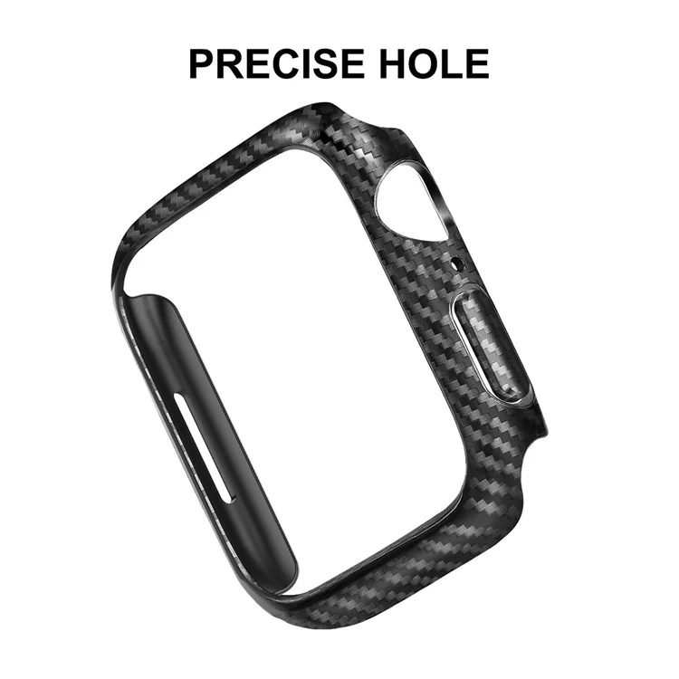 ENKAY HAT PRINCE Carbon Fiber Texture PC Watch Case with Hot Bending Curved PET Full Screen Protector for Apple Watch Series 9 / 8 / 7 41mm