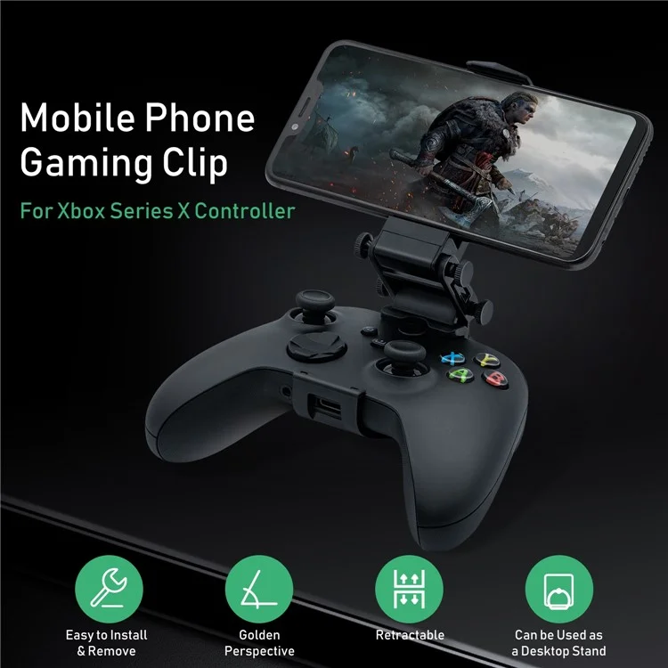 IPEGA PG-XBS005 Supporto regolabile per telefono Gamepad per Xbox Series S/Series X/Xbox One/Elite 2 Game Controller