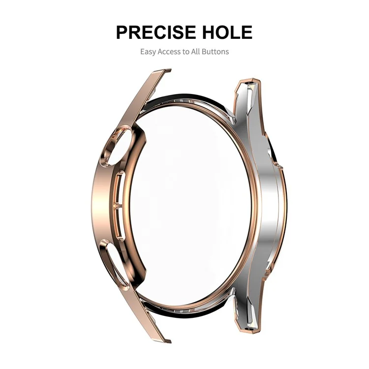 ENKAY HAT PRINCE for Huawei Watch GT 3 46mm Anti-scratch 9H Tempered Glass Screen Protector Electroplating Hard PC Watch Case - Rose Gold