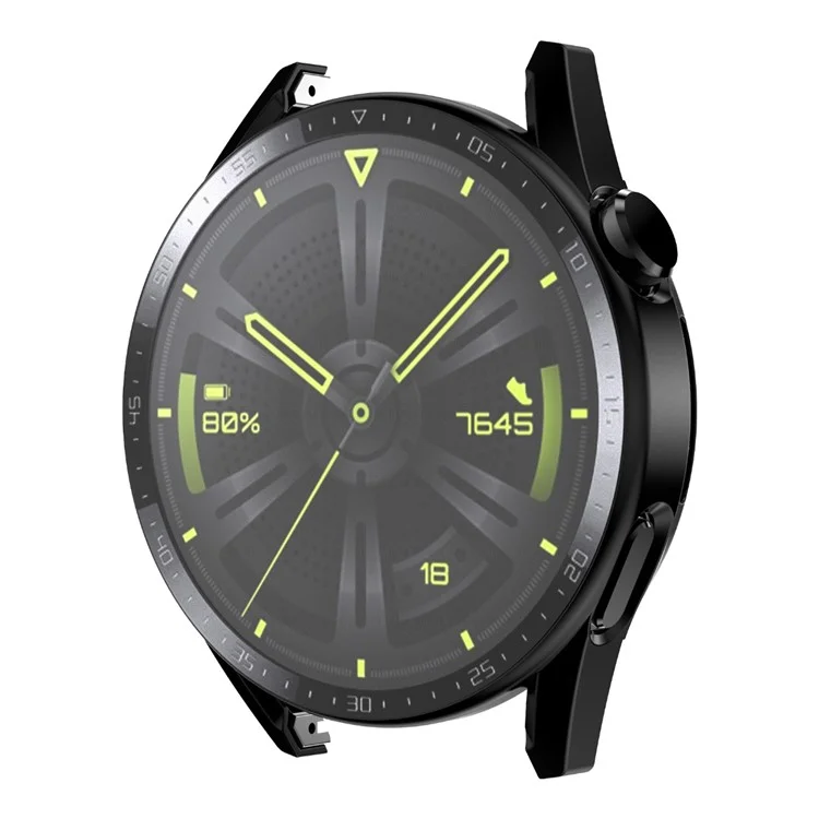 Enkay Hat Prince Pour Huawei Watch GT 3 Cas de Montre PC Dur Caoutchoutée Mat 46m - le Noir