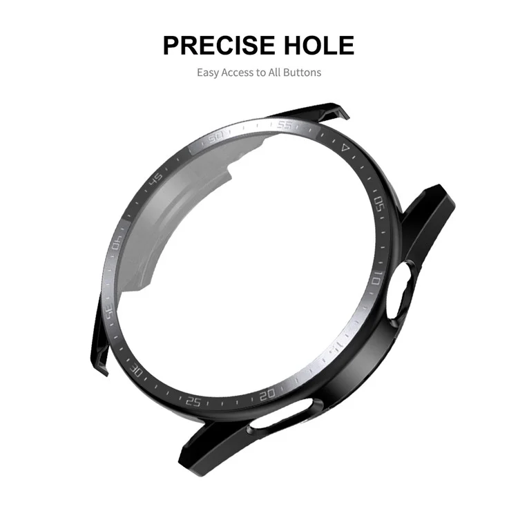 Enkay Hat Prince Pour Huawei Watch GT 3 Cas de Montre PC Dur Caoutchoutée Mat 46m - le Noir