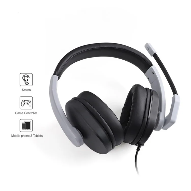 Écouteur Stéréo Filaire Dobe TY-1802 3,5 mm de Jeu 3,5 mm Écouteur de Bruit de Bruit Avec Mic Soft Earmuffs Pour Ps5 / Ps4 / Xbox One / 360 / Switch / pc