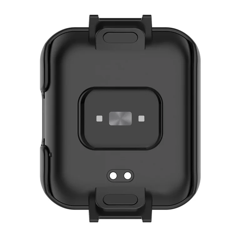 Para Xiaomi Redmi Watch 2 Lite Caja protectora dura de PC antiimpactos con protector de pantalla de vidrio templado incorporado - Negro