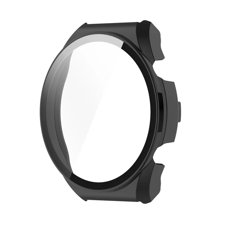 Para Xiaomi Watch S1 Hard PC Anti-drop Protective Case Com Protetor de Tela de Vidro Temperado Com Temperamento Anti-arranhão Embutido - Preto