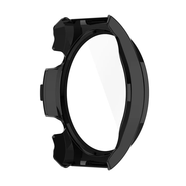 Para Xiaomi Watch S1 Hard PC Anti-drop Protective Case Com Protetor de Tela de Vidro Temperado Com Temperamento Anti-arranhão Embutido - Preto