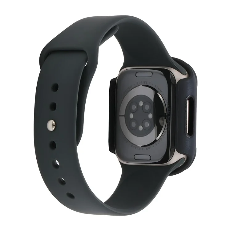 Für Die Apple Watch Series 7 41mm Dual Color Hartpc + Soft TPU Watch Case Anti-kratzer-schutzabdeckung - Schwarz Schwarz