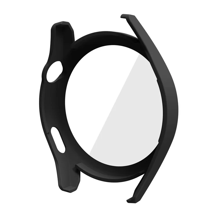 Per Huawei Watch GT 3 46mm Custodia protettiva in PC duro antiurto con protezione dello schermo in vetro temperato antischeggiatura HD - Nero