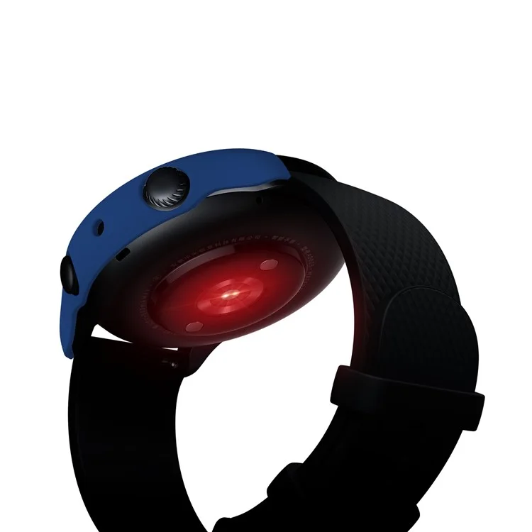 For Huami Amazfit GTR 3/GTR 3 Pro Overall Hard PC Case with HD Tempered Glass Screen Protector - Midnight Blue