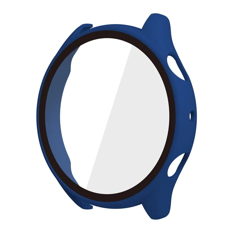 For Huami Amazfit GTR 3/GTR 3 Pro Overall Hard PC Case with HD Tempered Glass Screen Protector - Midnight Blue