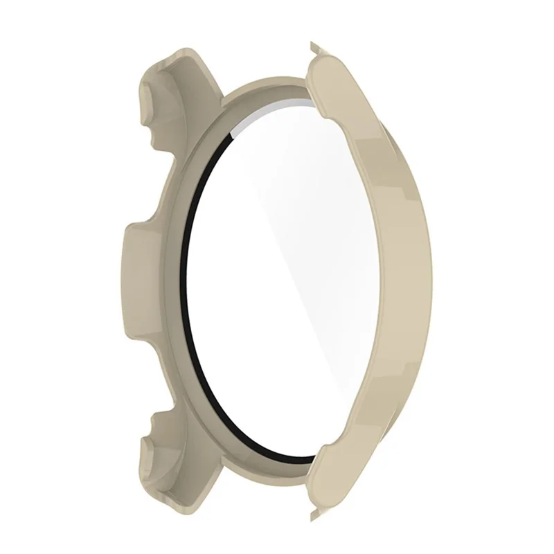 For vivo Watch 2 Well-protected PC Watch Case Cover with Tempered Glass Screen Protector - Ivory White