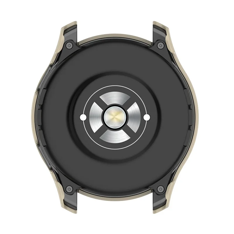 For vivo Watch 2 Well-protected PC Watch Case Cover with Tempered Glass Screen Protector - Ivory White