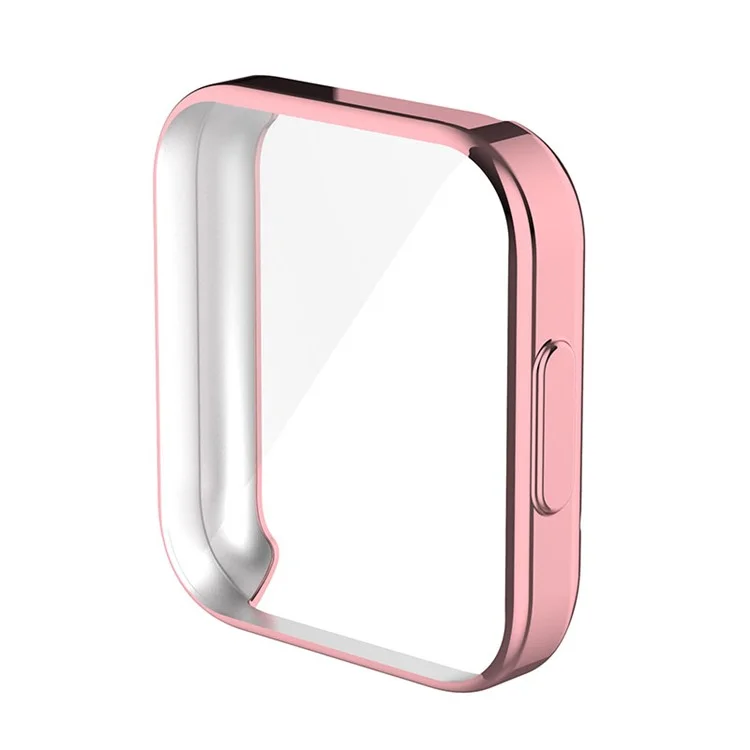 For Xiaomi Redmi Watch 2 Lite Electroplating Full Coverage Anti-Scratch TPU Watch Case Protective Cover - Pink/Gold