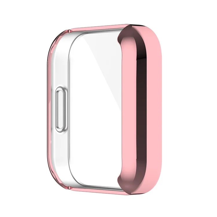 For Xiaomi Redmi Watch 2 Lite Electroplating Full Coverage Anti-Scratch TPU Watch Case Protective Cover - Pink/Gold