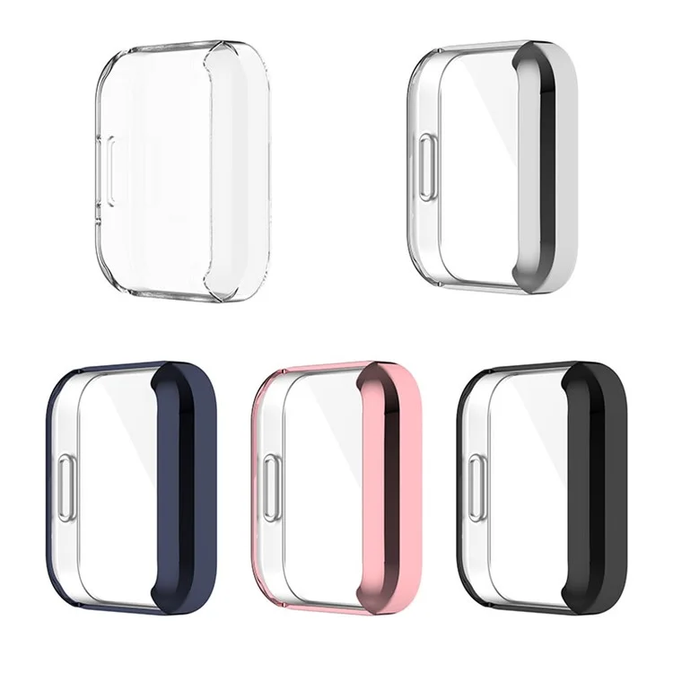 For Xiaomi Redmi Watch 2 Lite Electroplating Full Coverage Anti-Scratch TPU Watch Case Protective Cover - Pink/Gold