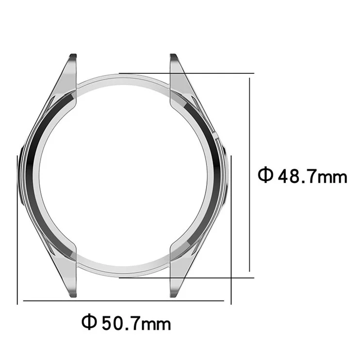 Para Huawei Watch GT Runner Eletroplatou TPU Relógio Caso de Capa de Meia Capa Protetora - Ouro