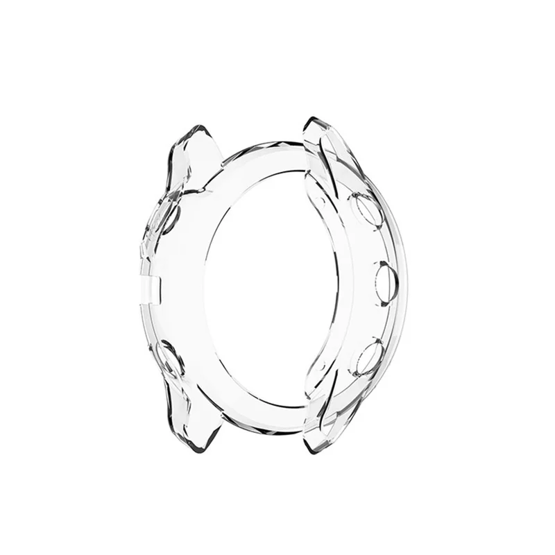 For Garmin Fenix 6X/6X Pro Transparent TPU Anti-aging Anti-drop Smart Watch Protective Frame Case - Transparent