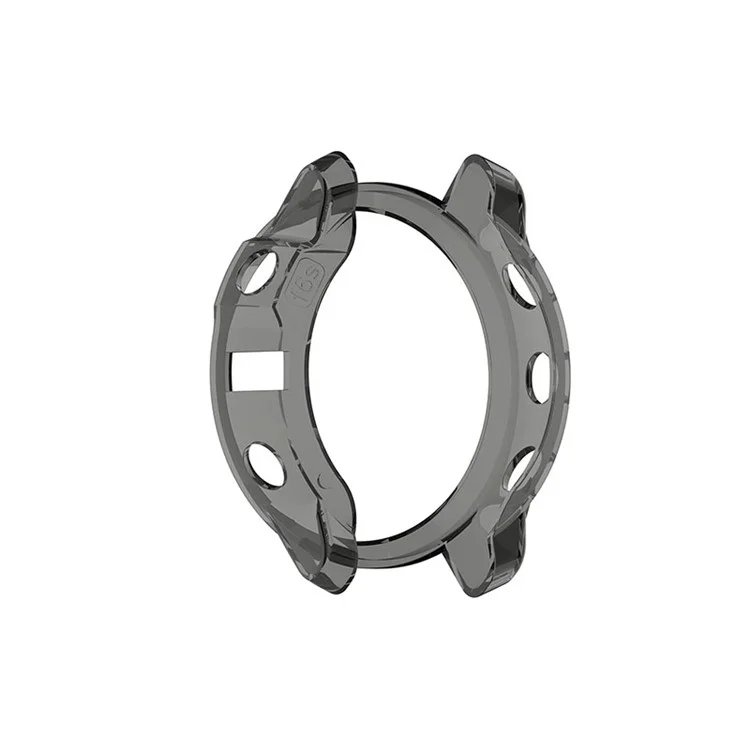For Garmin Fenix 6S/6S Pro Transparent TPU Anti-aging Smart Watch Frame Protective Case - Black