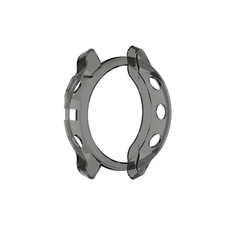 For Garmin Fenix 6S/6S Pro Transparent TPU Anti-aging Smart Watch Frame Protective Case - Black
