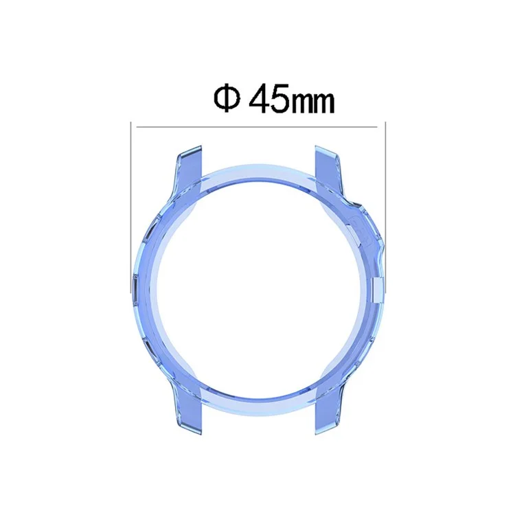 For Garmin Fenix 6S/6S Pro Transparent TPU Anti-aging Smart Watch Frame Protective Case - Black