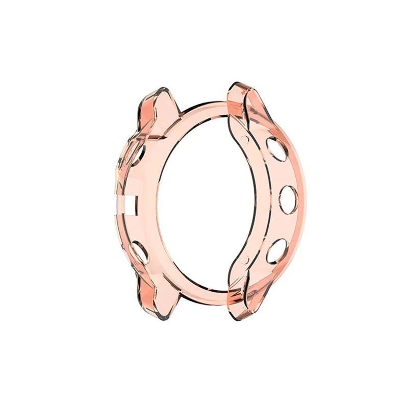For Garmin Fenix 6S/6S Pro Transparent TPU Anti-aging Smart Watch Frame Protective Case - Pink