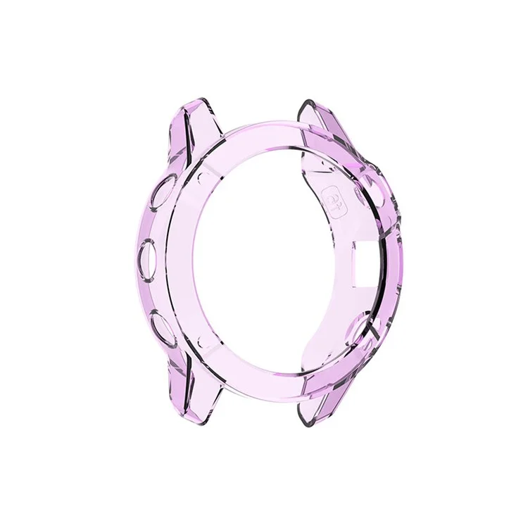 Para Garmin Fenix ​​6/6 Pro Transparent TPU Anti-drop Watch Frame Protection Case - Roxo